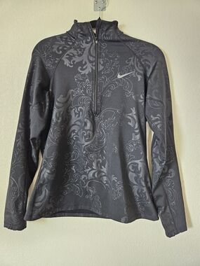 Nike Pro Royal Print Quarter Zip Pullover